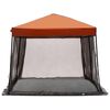 vidaXL Campingt&auml;ltset med tak 2 pcs Gr&aring; och orange Taffeta och tyg