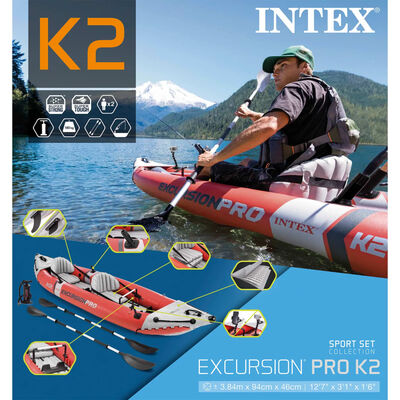 Intex Uppblåsbar kajak Excursion Pro 384x94x46 cm 68309NP