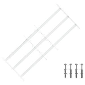 vidaXL F&ouml;nsterskyddsgaller med 3 Tv&auml;rstag 3 pcs 63-114 cm
