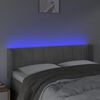 vidaXL S&auml;nggavel LED ljusgr&aring; 147x16x78/88 cm sammet