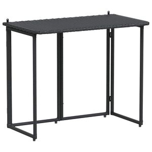 vidaXL Hopf&auml;llbart tr&auml;dg&aring;rdsbord svart 90x51x75 cm konstrotting