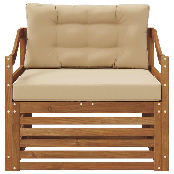 vidaXL Utomhussoffset Massivt Akaciatr&auml; Naturf&auml;rg