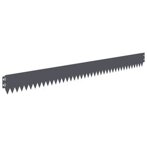 vidaXL Kant f&ouml;r gr&auml;smatta 30 st 103 x 10 cm St&aring;l Antracit
