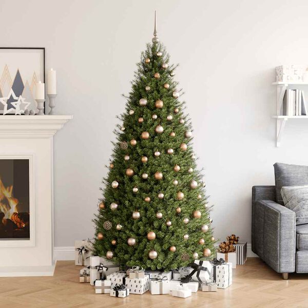 vidaXL Julgranskulor 120 st med spira och 300 LED roséguld