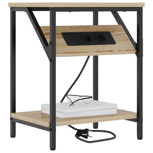 vidaXL Nattduksbord Sonoma-ek 38 x 30 x 48 cm Konstruerat tr&auml;