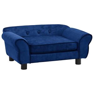 vidaXL Hundsoffa bl&aring; 72x45x30 cm plysch