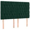 vidaXL S&auml;nggavel m&ouml;rkgr&ouml;n 144x7x118/128 cm sammet