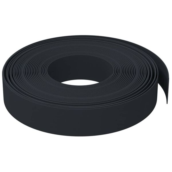 vidaXL Rabattkant svart 2 st 10 m 10 cm polyeten