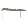 vidaXL Pergola med infällbart tak taupe 589x292x230 cm