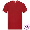 Fruit of the Loom Original T-shirt 5-pack röd stl. M bomull