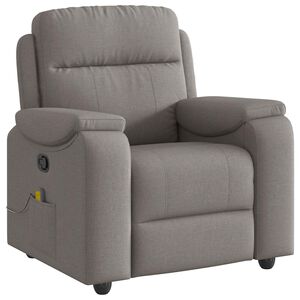 vidaXL Massagef&aring;t&ouml;lj taupe tyg