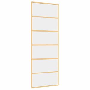 vidaXL Skjutd&ouml;rr guld 76x205 cm klart ESG-glas och aluminium
