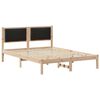vidaXL S&auml;ngram med huvudgavel Svart 140 x 190 cm Massiv furu