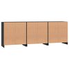vidaXL Sideboard 3 pcs Svart Ek 70 x 41 x 75 cm Konstruerat tr&auml;