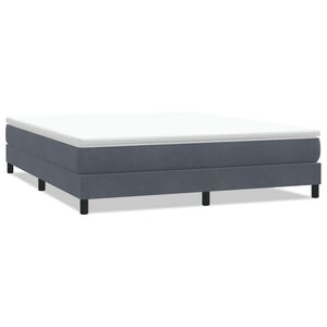 vidaXL Res&aring;rs&auml;ng utan madrass m&ouml;rkgr&aring; 180x220 cm sammet