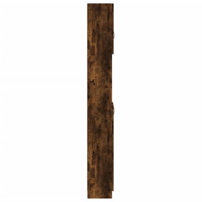 vidaXL Badrumsskåp rökfärgad ek 32x25,5x190 cm konstruerat trä