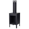 ProGarden Eldstad med skorsten 100 cm svart