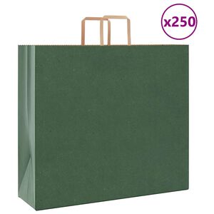 vidaXL Pappersp&aring;sar 250 st med handtag gr&ouml;n 54x15x49 cm