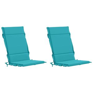 vidaXL 2-delade H&ouml;ga Ryggstolsdynor GEMERT 2 st 100% Polyester Turkos