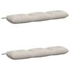 vidaXL B&auml;nk Kuddar VIANEN 2 st 100% Polyester Vit 110 x 30 x 12 cm