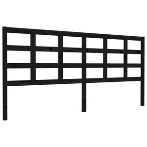 vidaXL S&auml;nggavel svart 205,5x4x100 cm massiv furu