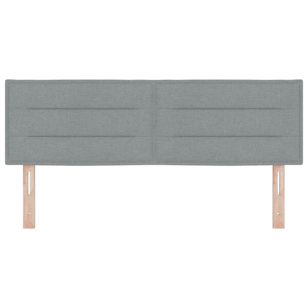 vidaXL Huvudgavel med huvudgavel Ljusgr&aring; 160 cm Konstl&auml;der