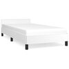 vidaXL S&auml;ngram med huvudgavel utan madrass vit 90x200 cm