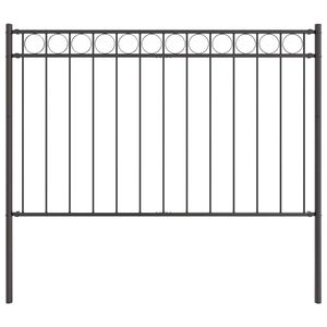 vidaXL Staketdel ASSEN 170 x 130 cm St&aring;l Gr&aring;