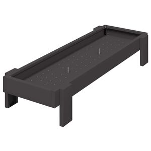 vidaXL Kycklingmatningsr&auml;nna Svart 80 x 28 x 13.5 cm Kallvalsat St&aring;l