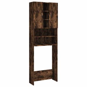 vidaXL Tv&auml;ttmaskinssk&aring;p r&ouml;kf&auml;rgad ek 64x25,5x190 cm