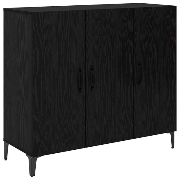 vidaXL Sideboard Svart ek 34 x 90 x 80 cm Konstruerat tr&auml;