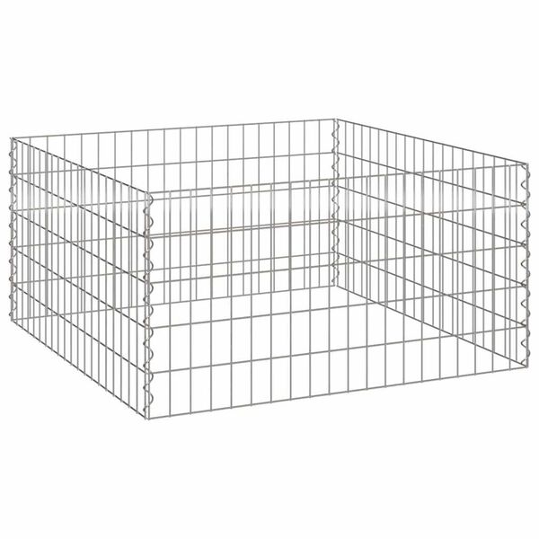 vidaXL Komposter Grå Stål