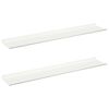 vidaXL Flytande hylla V&auml;ggmonterad 2 pcs Vit 100 x 18 x 2,5 cm St&aring;l