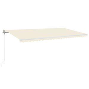 vidaXL Automatisk markis 600x350 cm gr&auml;ddvit