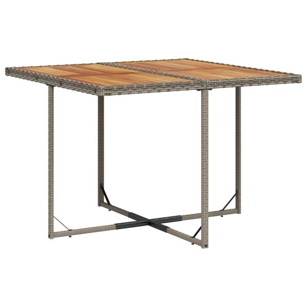 vidaXL Matgrupp f&ouml;r tr&auml;dg&aring;rden med dynor 9 delar beige konstrotting