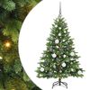vidaXL Konstgjord julgran med 150 LED-lampor Gr&ouml;n 120 cm PE och PVC