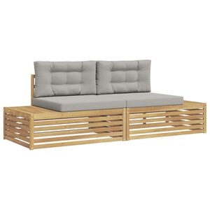 vidaXL Utomhussoffset med kudde Vit 230,5 x 83 x 73 cm Polyester