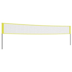 vidaXL Volleybolln&auml;t gul och svart 823x244 cm PE-tyg