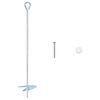 vidaXL Jordankare 10 pcs Silver &Oslash;10 x 50 cm Galvaniserat metall