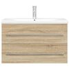 vidaXL Badrumsmöbler set 2 delar sonoma-ek konstruerat trä