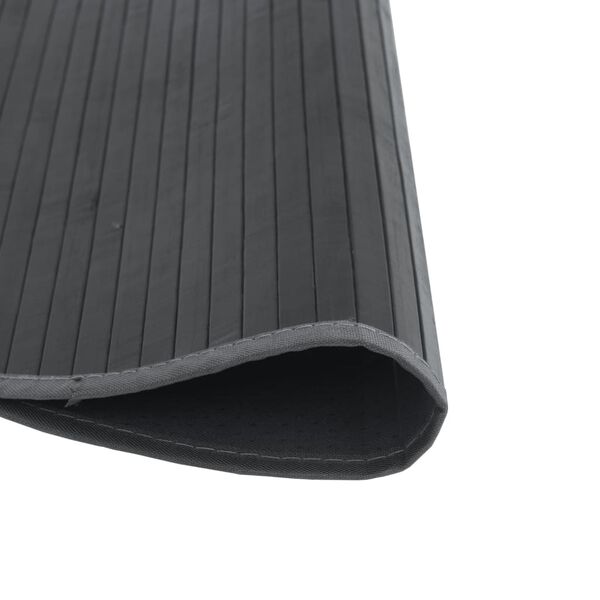 vidaXL Matta rund gr&aring; 80 cm bambu