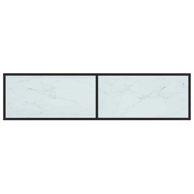 vidaXL TV-bänk vit marmor 160x40x40,5 cm härdat glas
