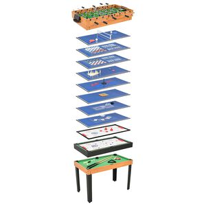 vidaXL Multi-spelbord 15-i-1 121x61x82 cm l&ouml;nn