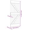 vidaXL D&ouml;rr NARVIK Naturf&auml;rg 85 x 210 cm Massiv furutr&auml;d&ouml;rr