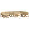 vidaXL Utomhussoffset 9 st Vit och Beige