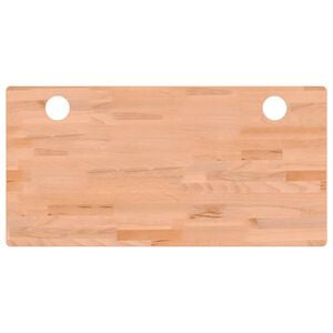 vidaXL Bordsskiva 110x55x1,5 cm massivt boktr&auml;