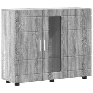 vidaXL Tr&auml;sk&aring;p Gr&aring; Sonoma 88,5 x 30,5 x 73 cm Konstruerat tr&auml;