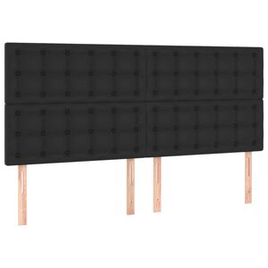 vidaXL Huvudgavel svart 180x5x118/128 cm konstl&auml;der