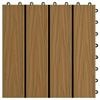 vidaXL Terrassplattor 3D-design 11 pcs Teak 30 x 30 cm WPC