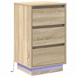 vidaXL Nattduksbord Sonoma-ek 39 x 34,5 x 65 cm Konstruerat tr&auml;